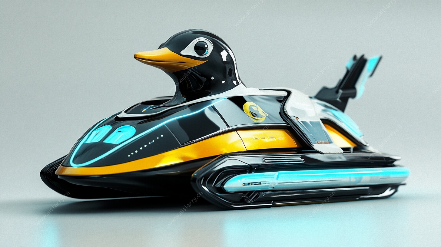 企鹅造型科幻气垫船