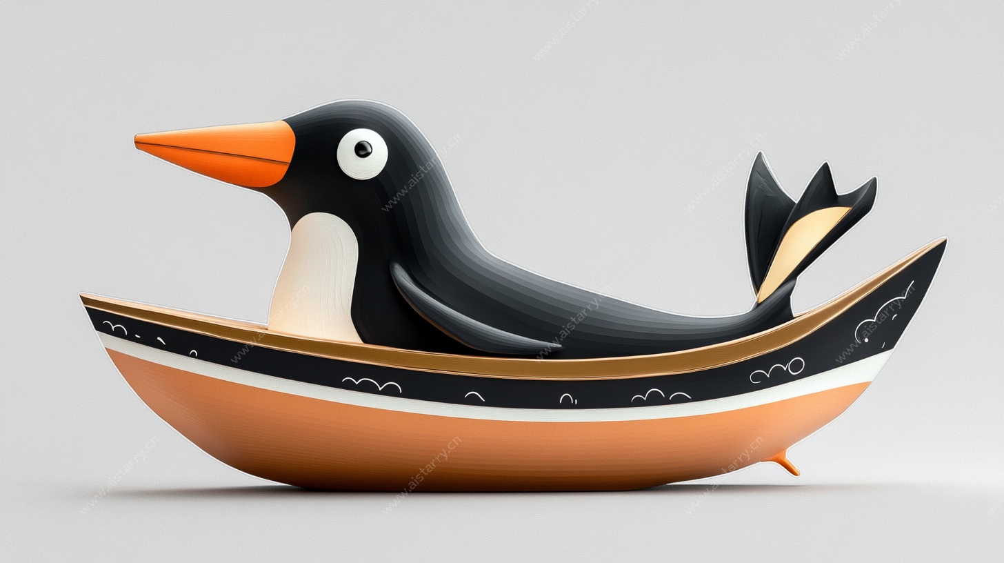 企鹅造型船 创意3D设计