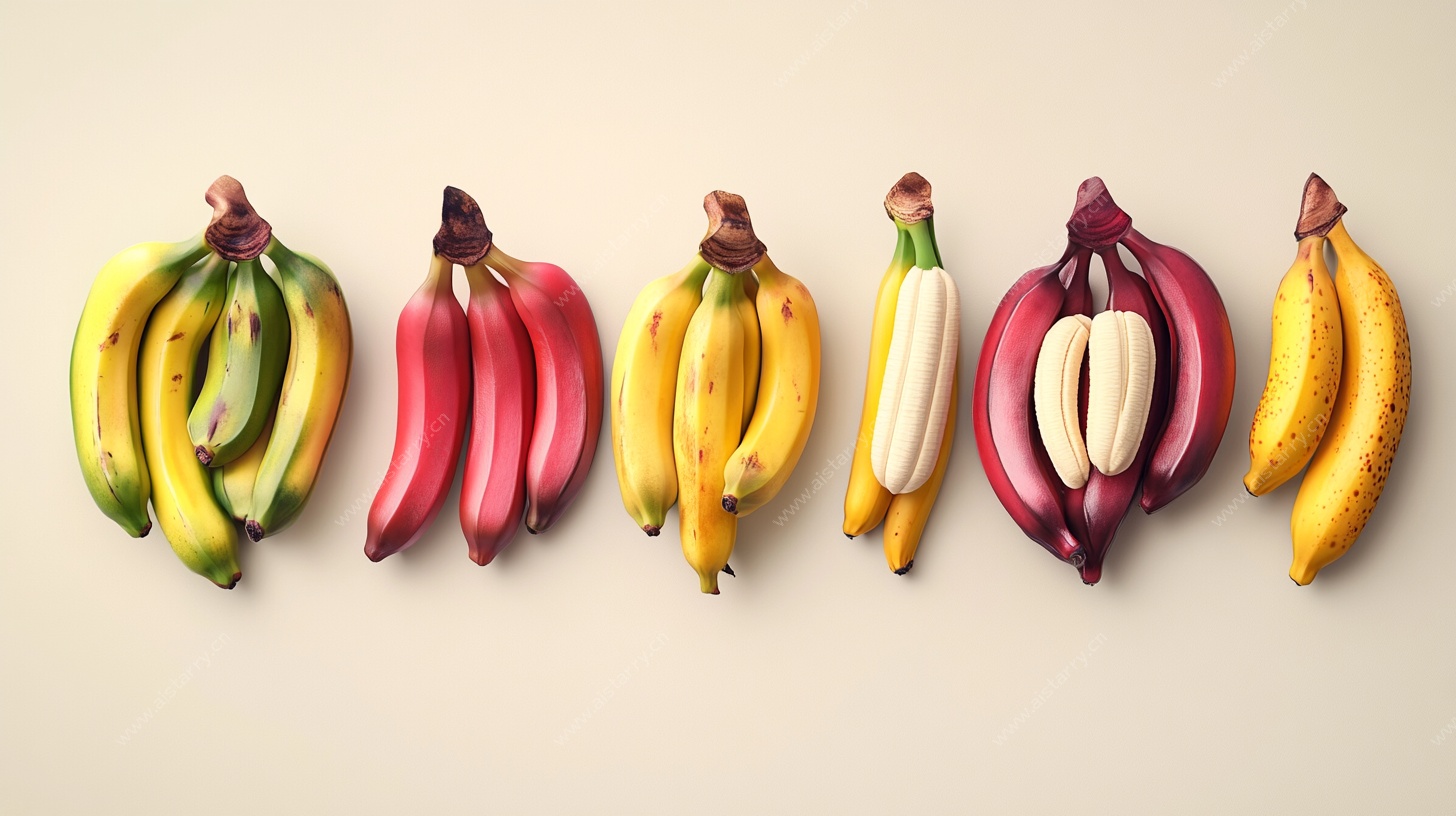 多彩香蕉排列展示图