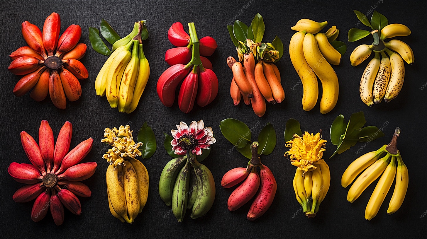 多彩香蕉艺术排列展示