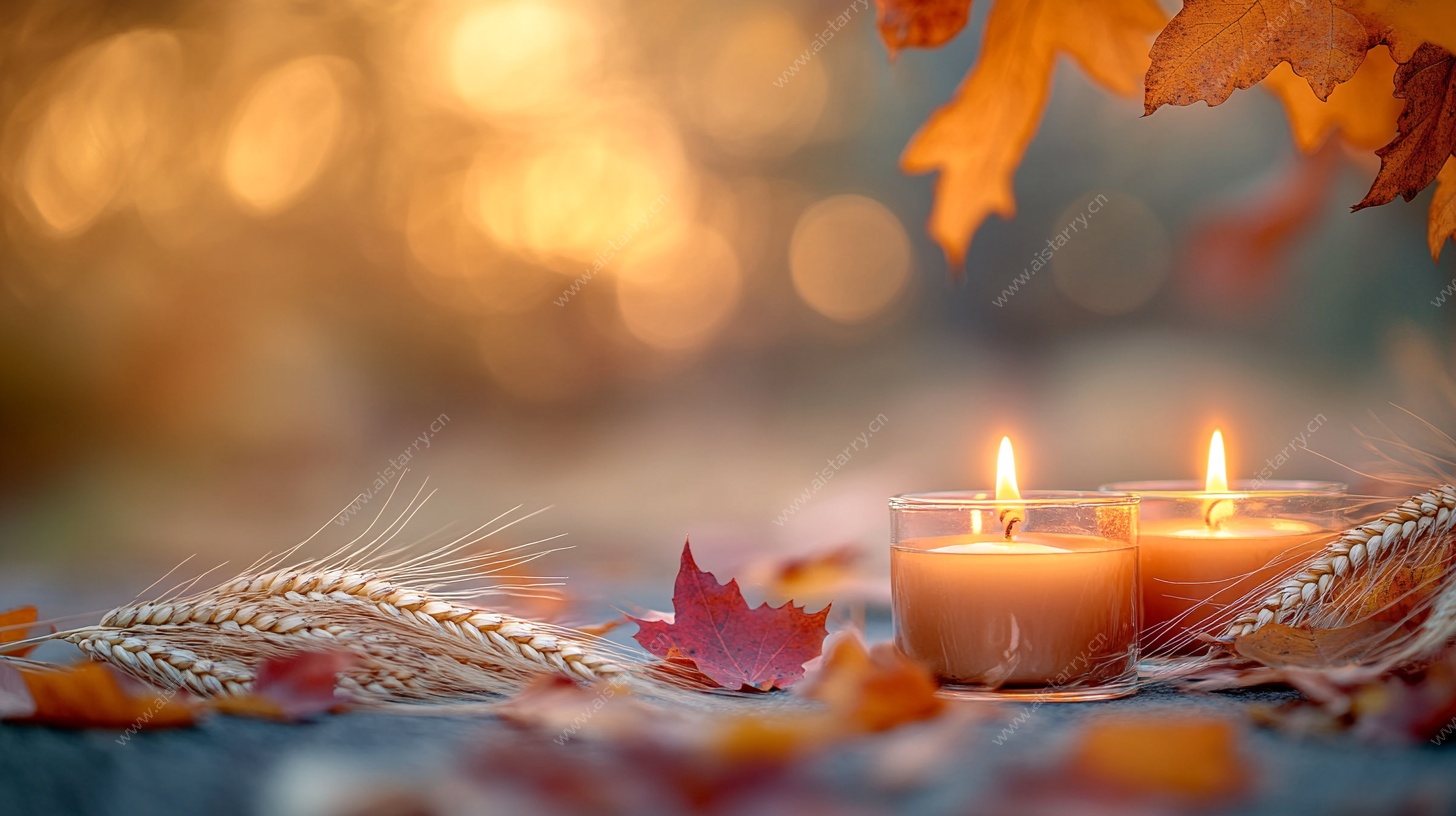 秋日烛光静物图