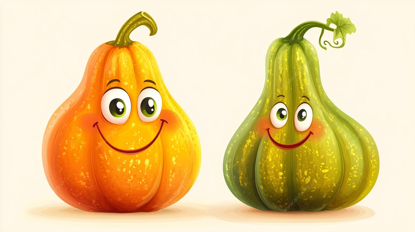 可爱笑脸南瓜插画