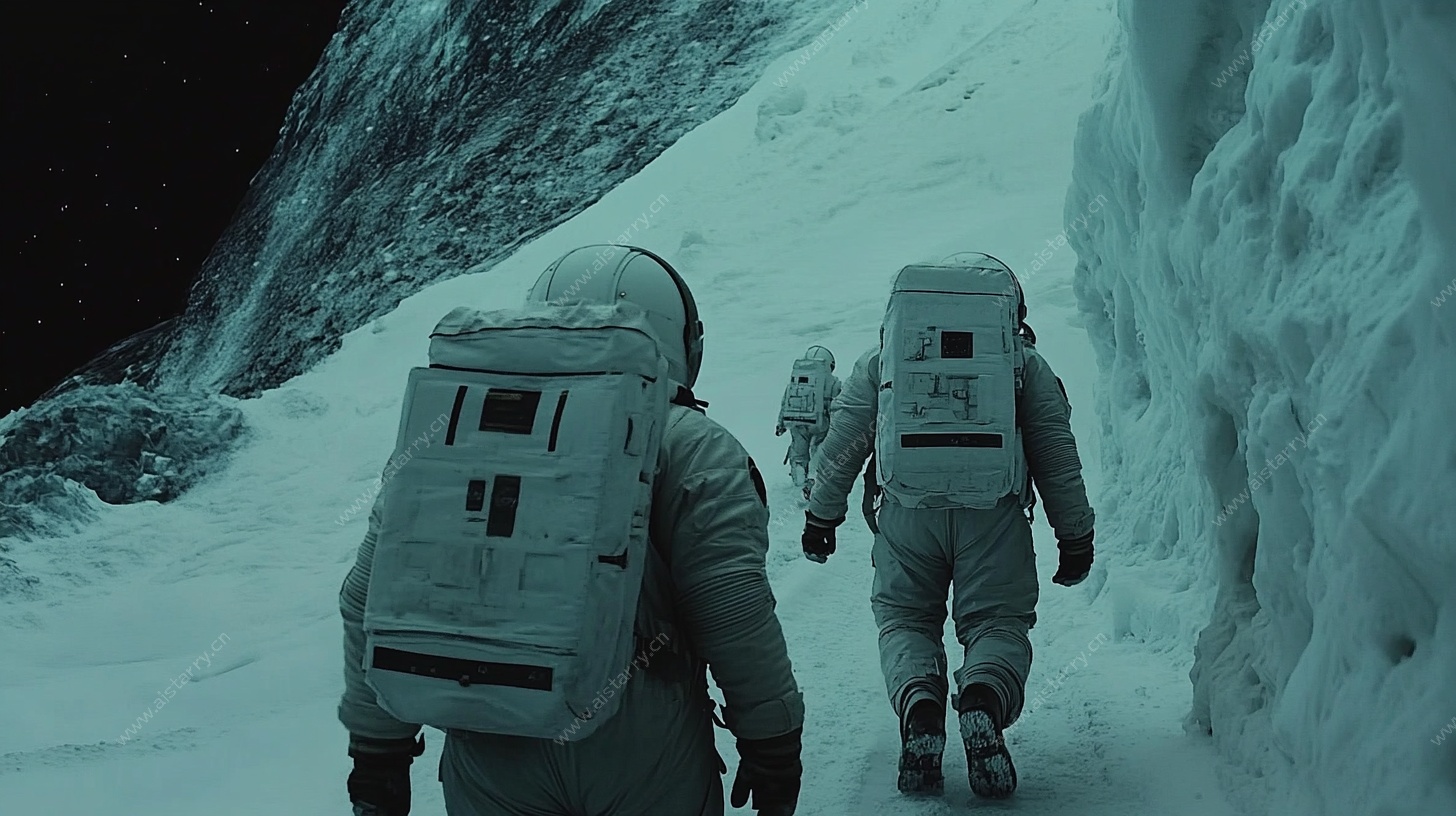 雪地中的宇航员探索之旅