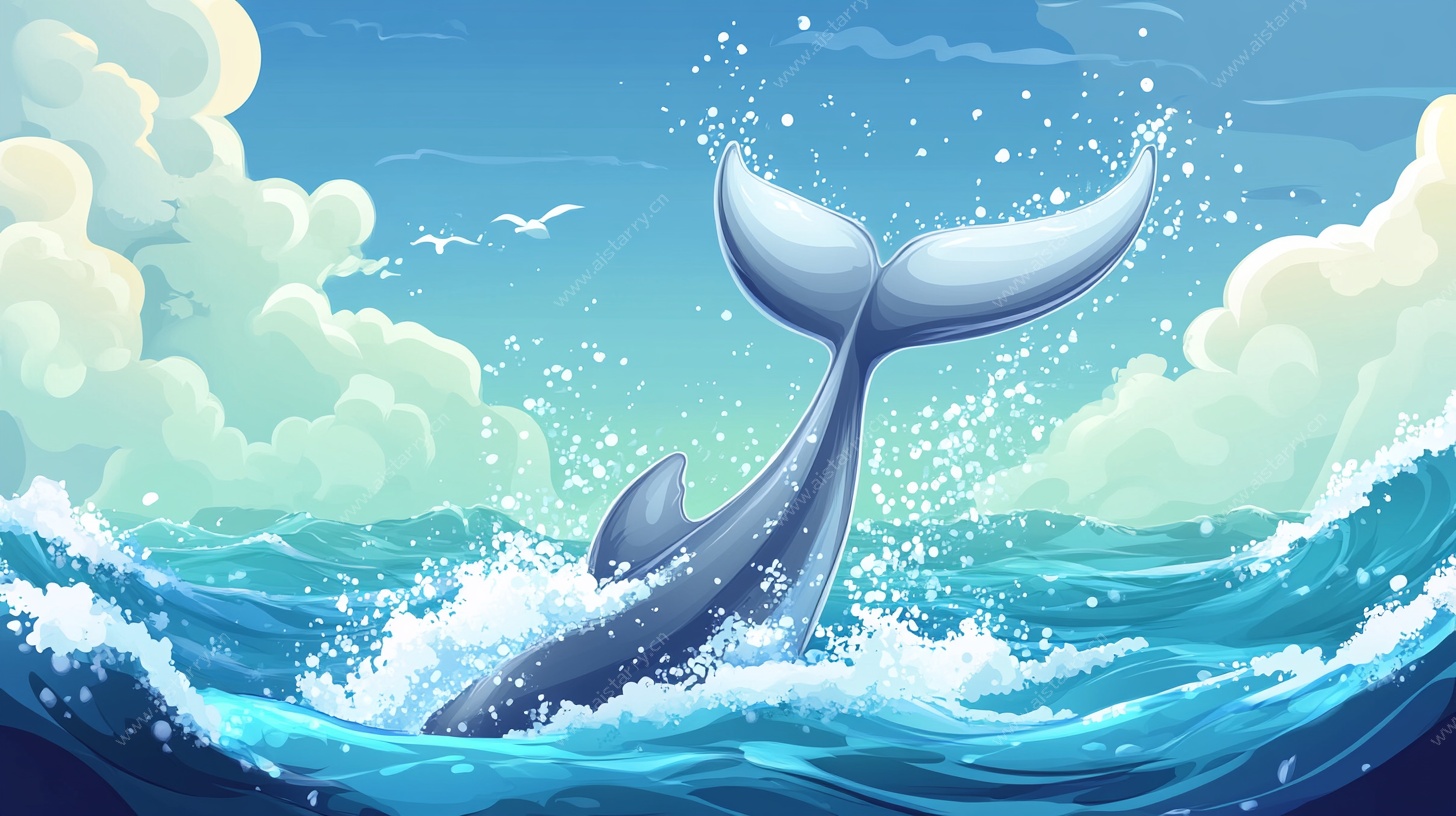 跃浪鲸尾 梦幻海洋图景