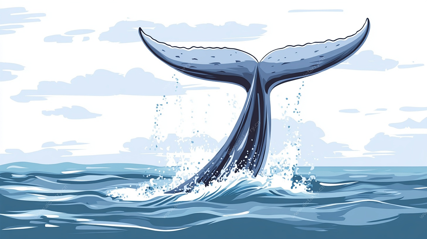 跃动的鲸鱼尾巴