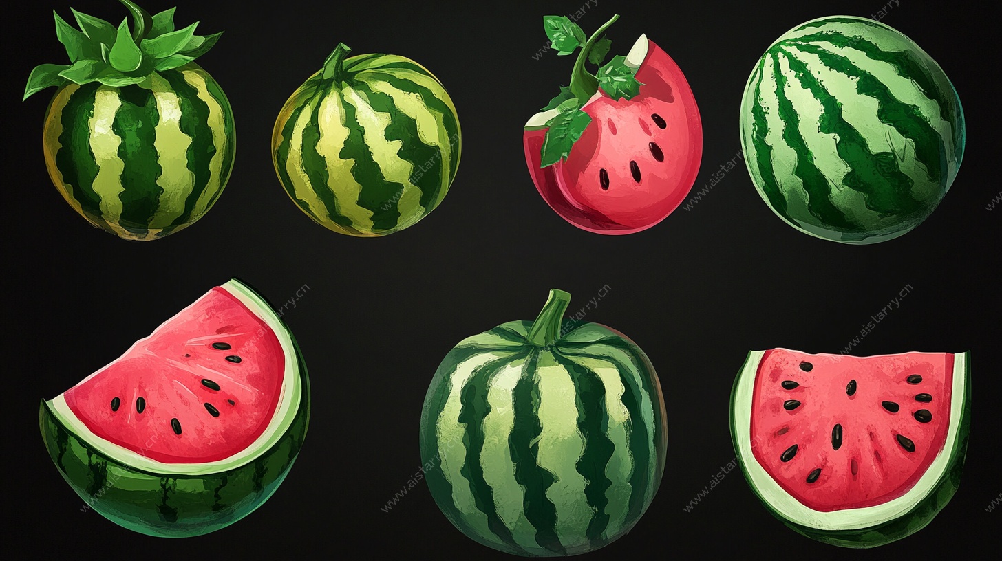 多样西瓜插画图