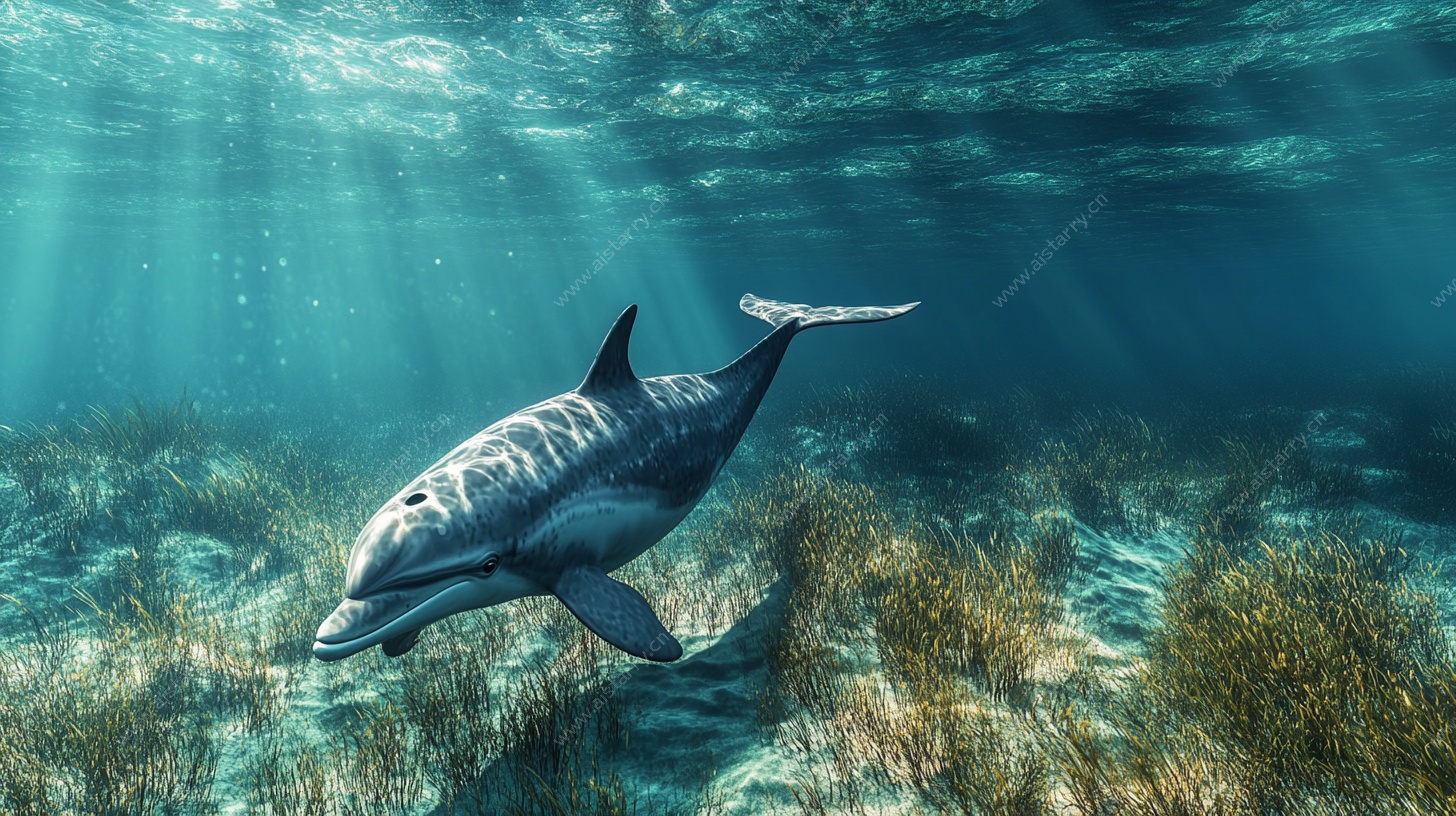 海底畅游的灵动海豚