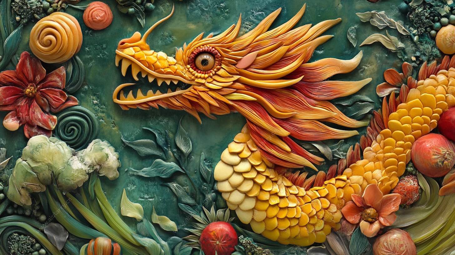 龙形浮雕 奇幻自然融合之作