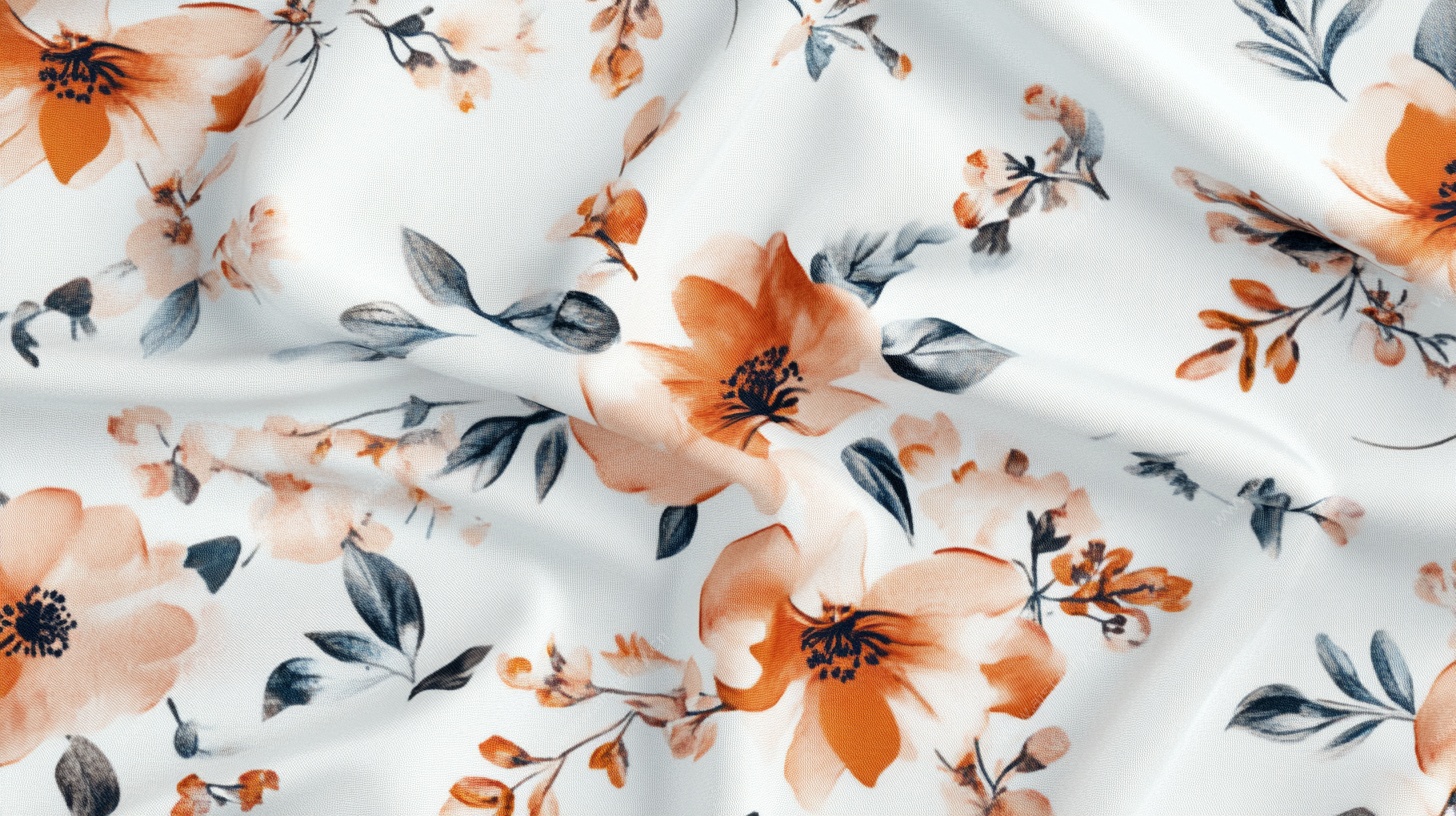 花卉图案丝绸布料