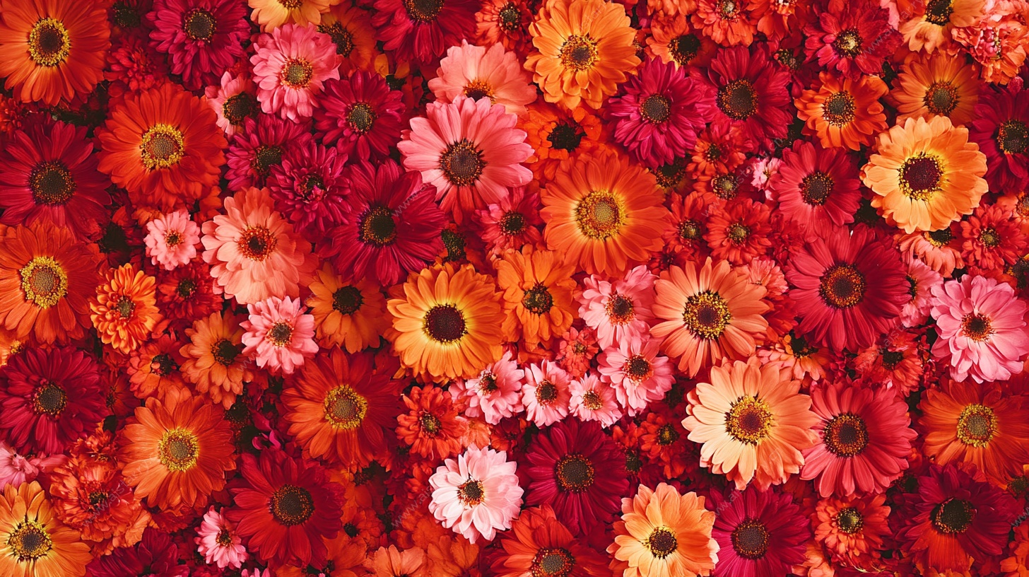 缤纷多彩的花卉图案