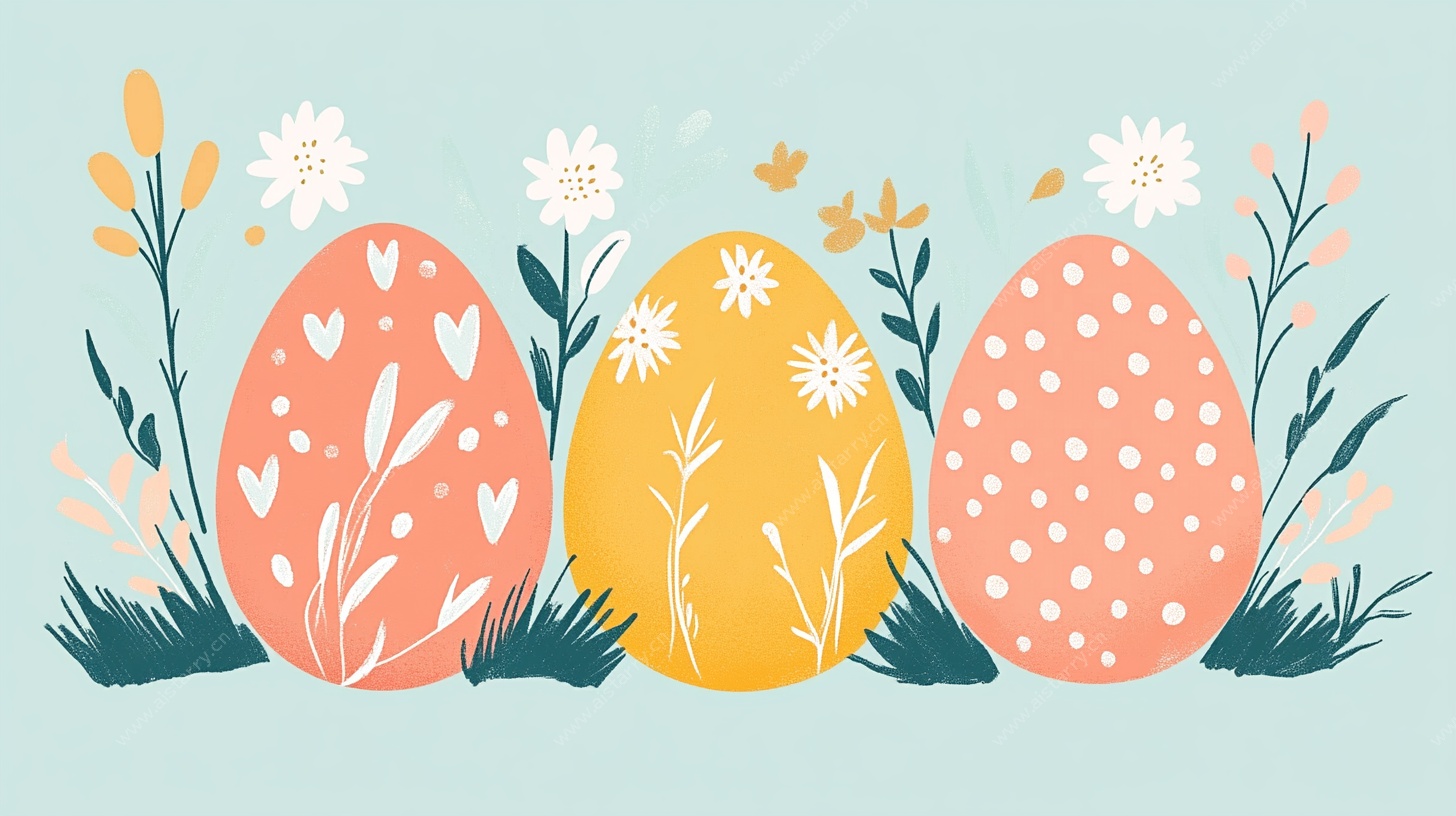 复活节彩蛋插画