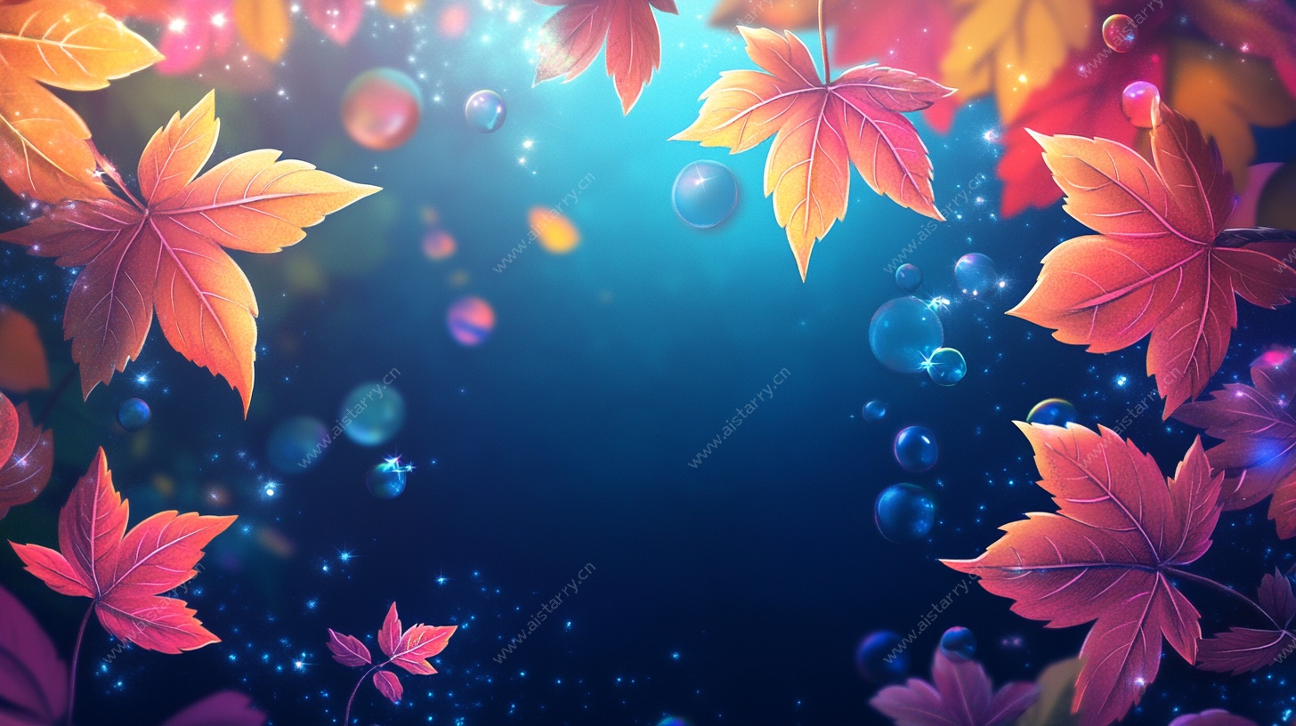 梦幻秋叶背景图