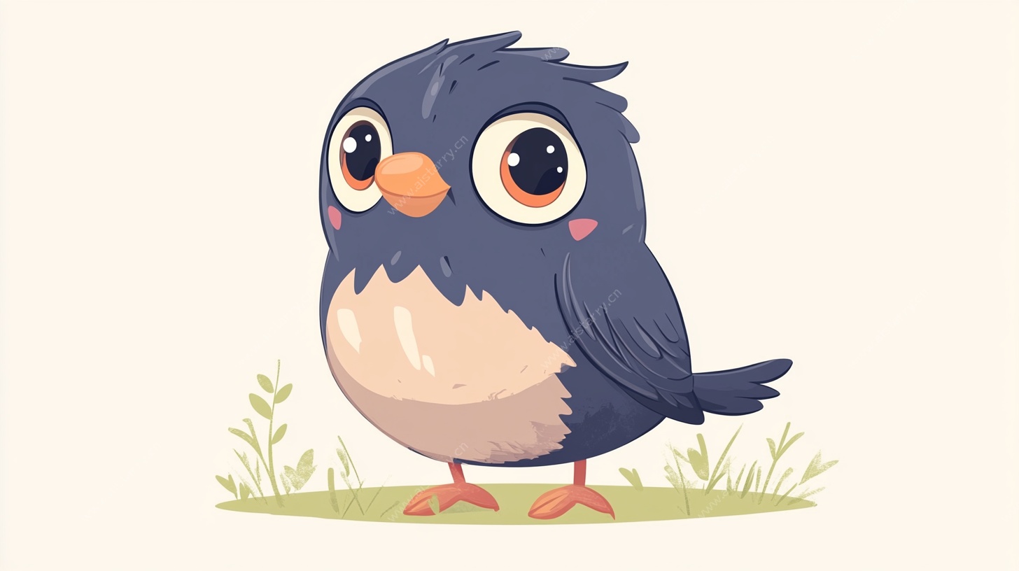 可爱卡通小鸟插画