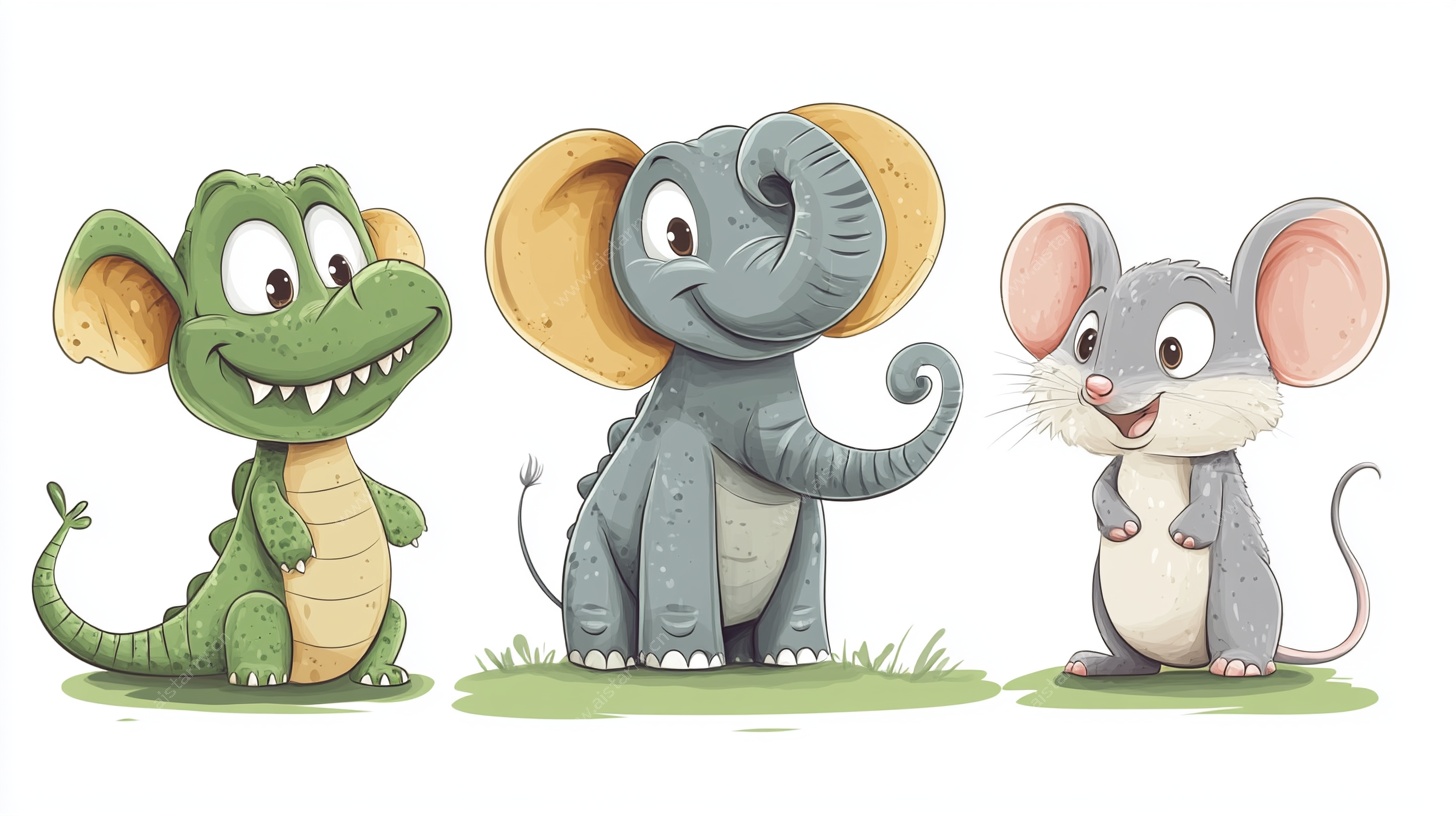 可爱动物三伙伴