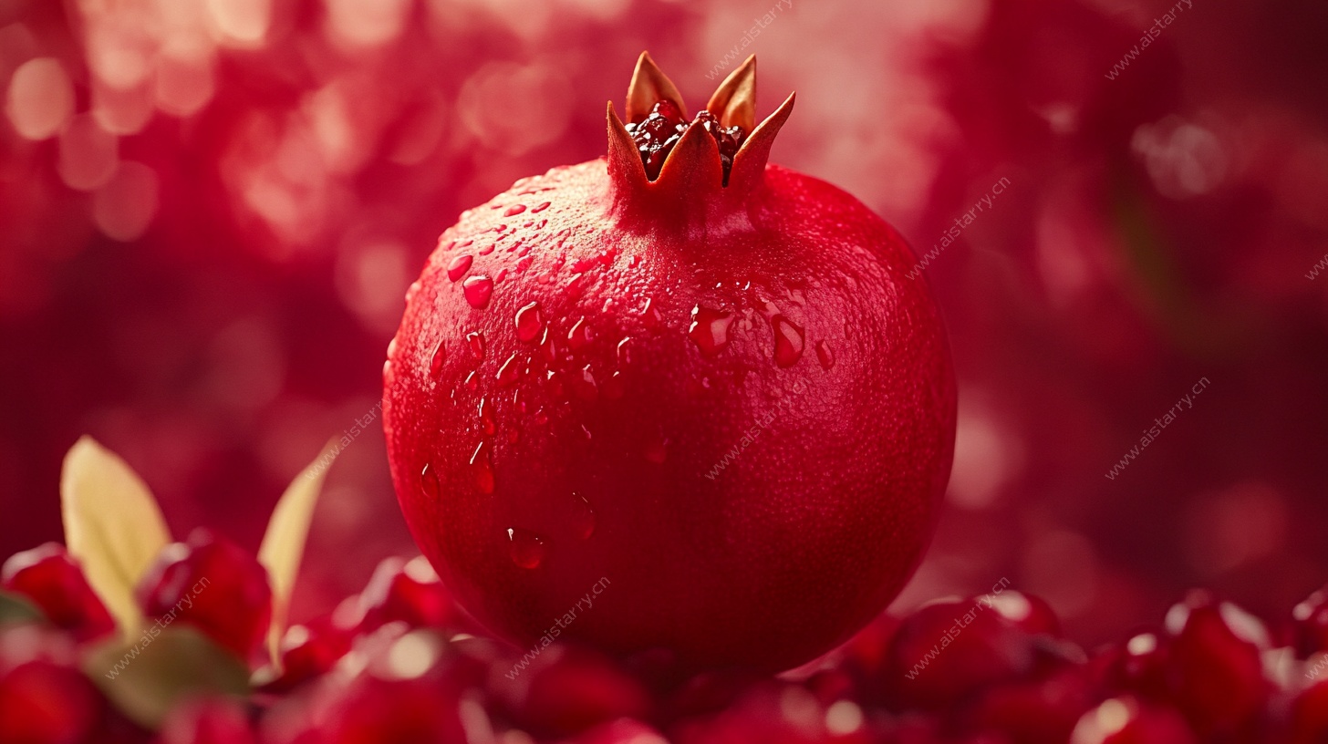 红石榴特写 水润饱满的诱惑