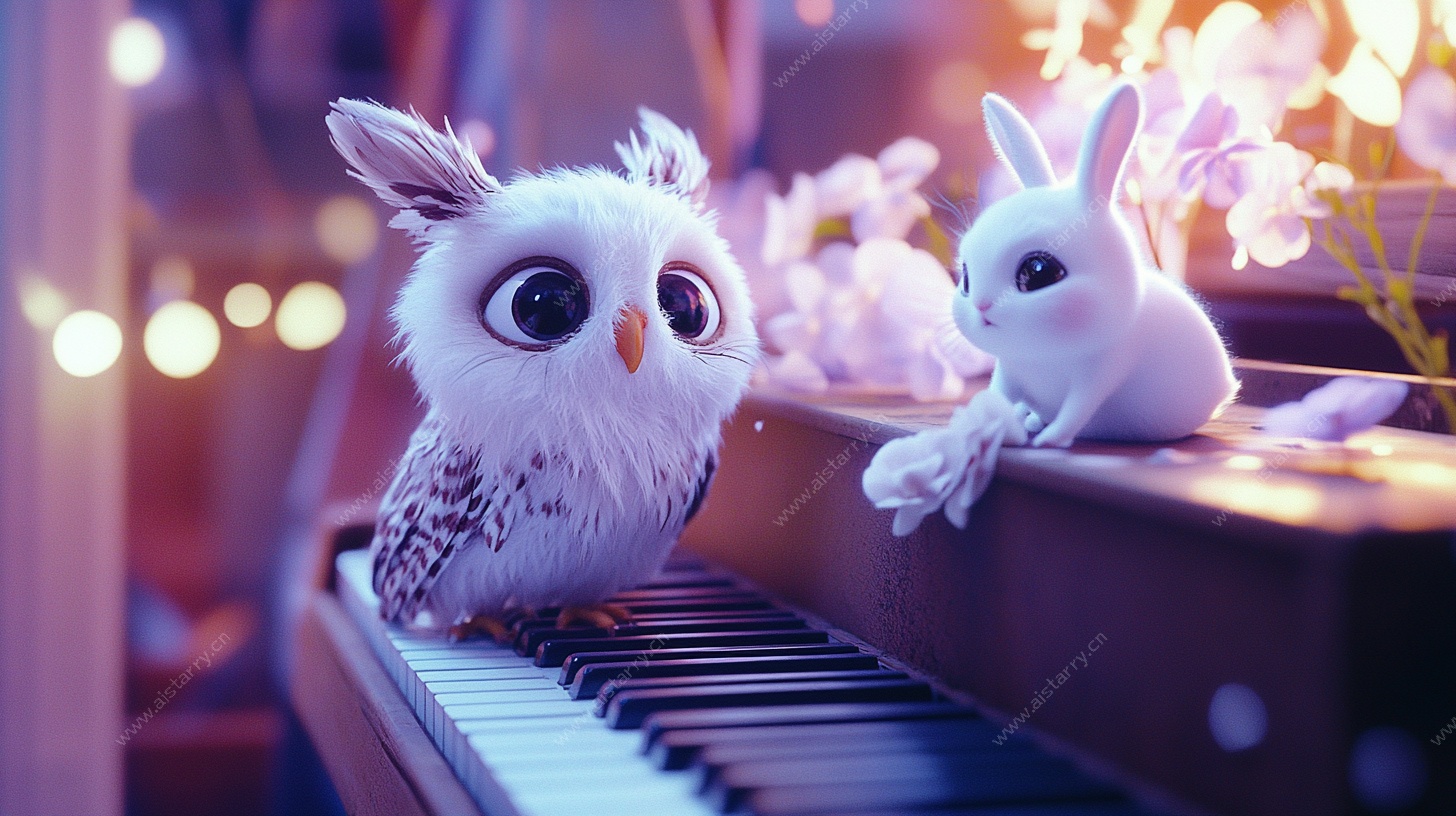 猫头鹰与兔子的钢琴之约