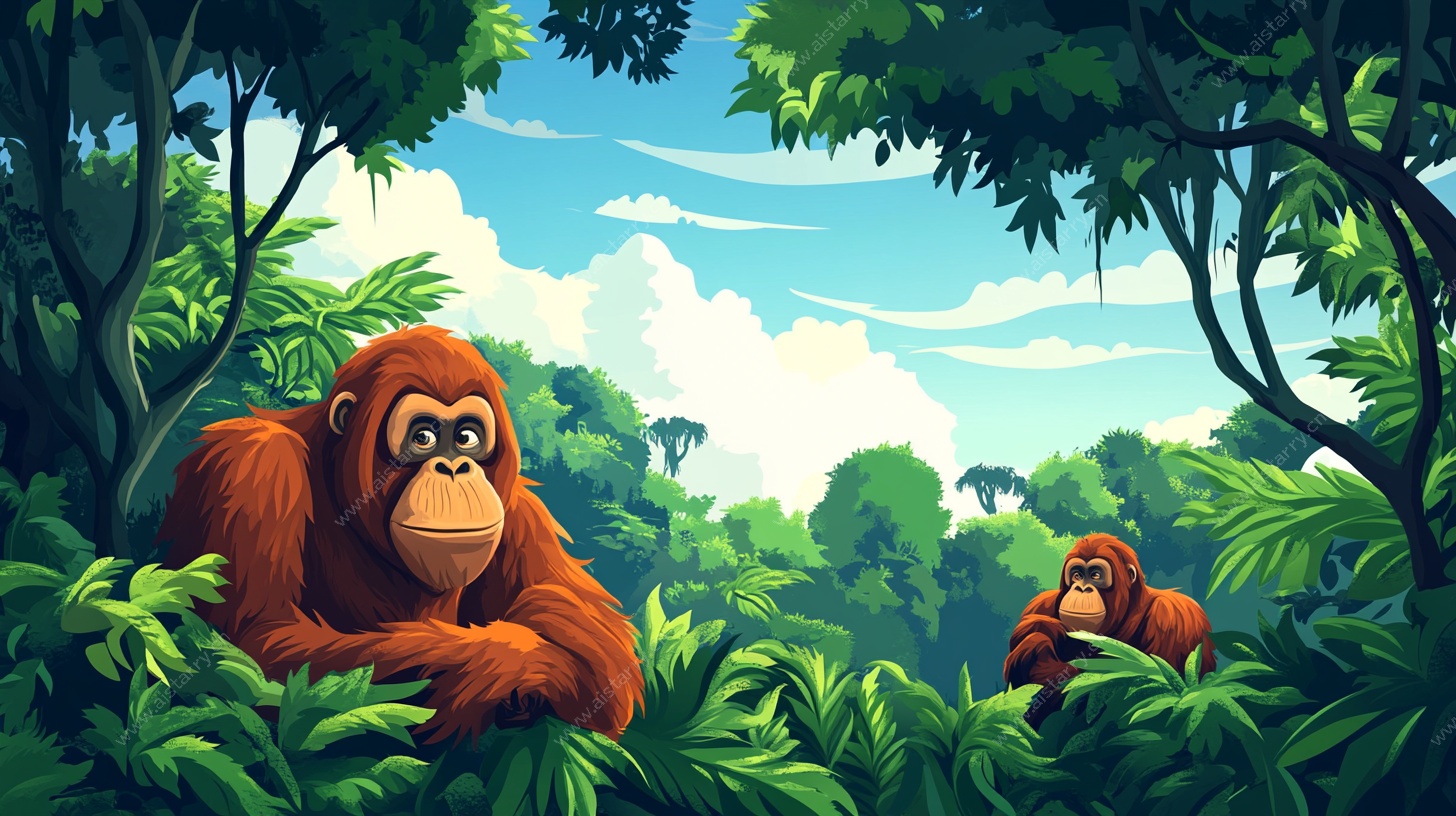 丛林中的猩猩伙伴