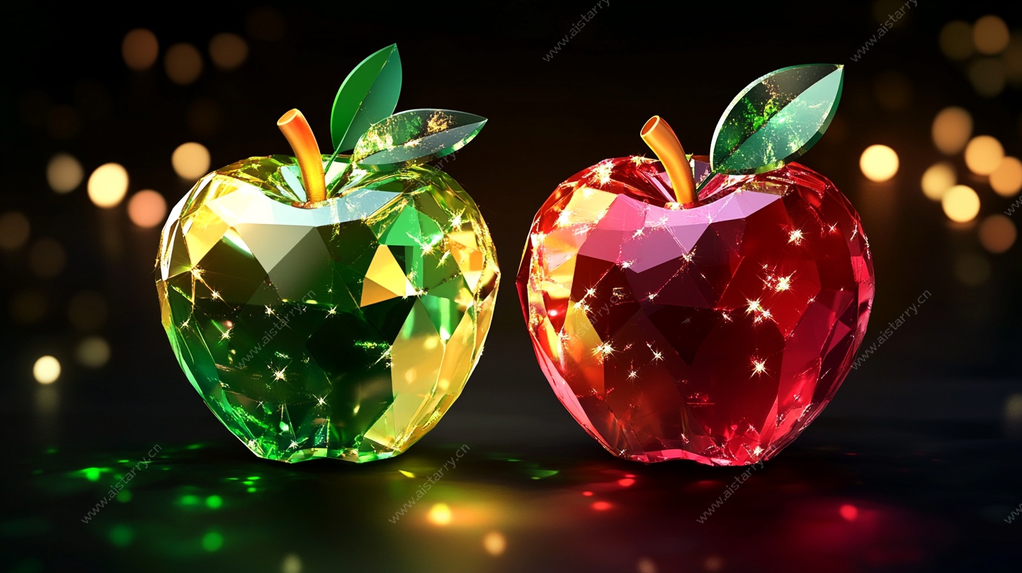 璀璨水晶苹果 光影魅力