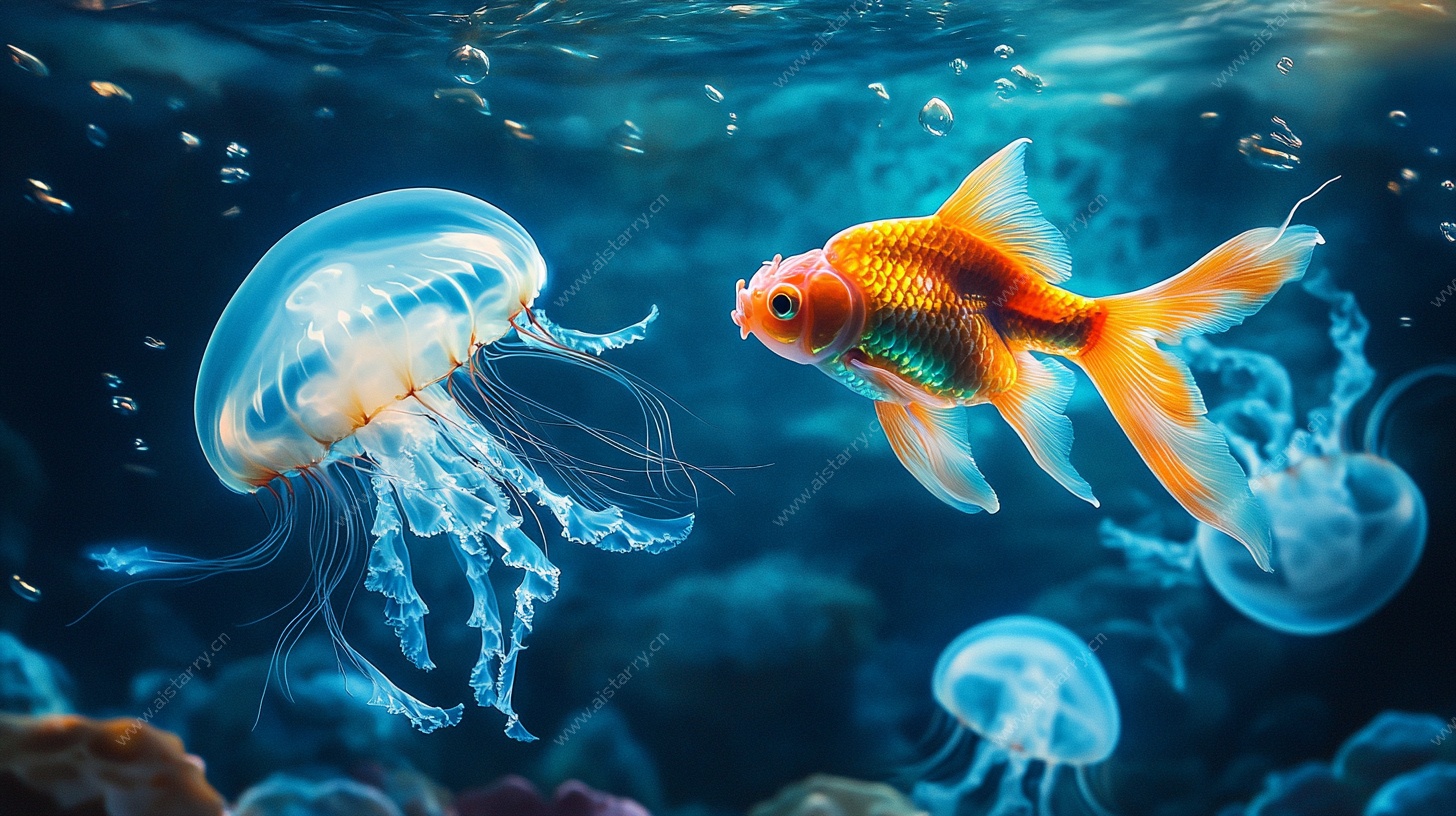 金鱼与水母的梦幻邂逅