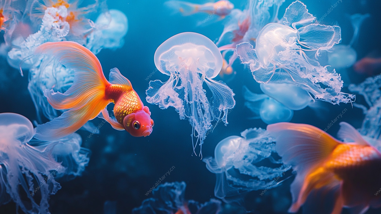 梦幻金鱼与水母共舞