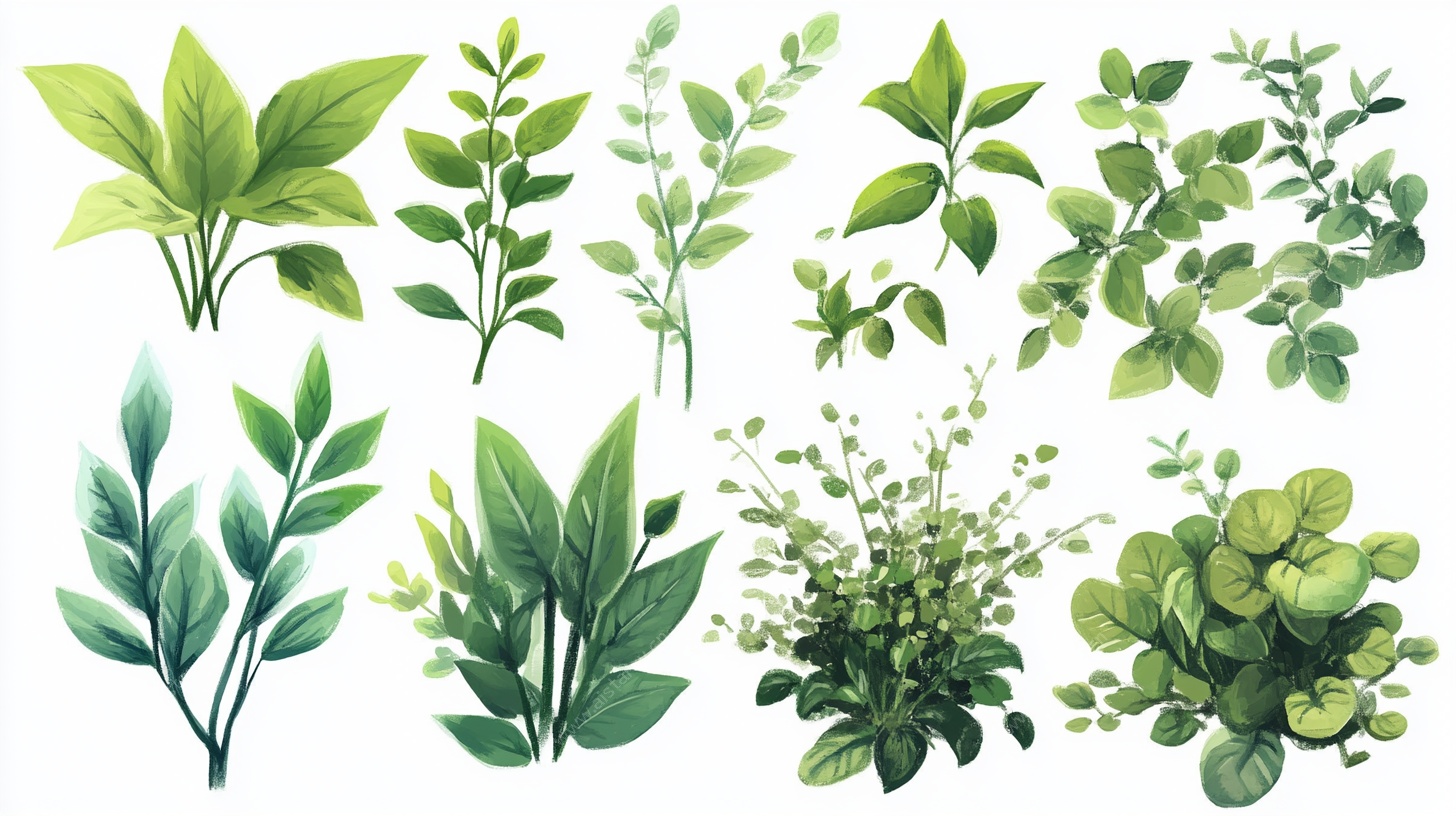 清新手绘风绿植素材集合