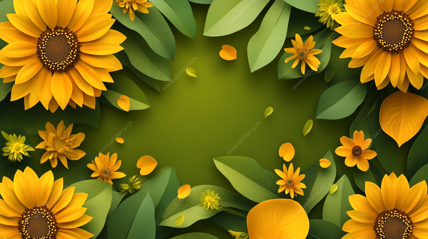 向日葵花卉背景图