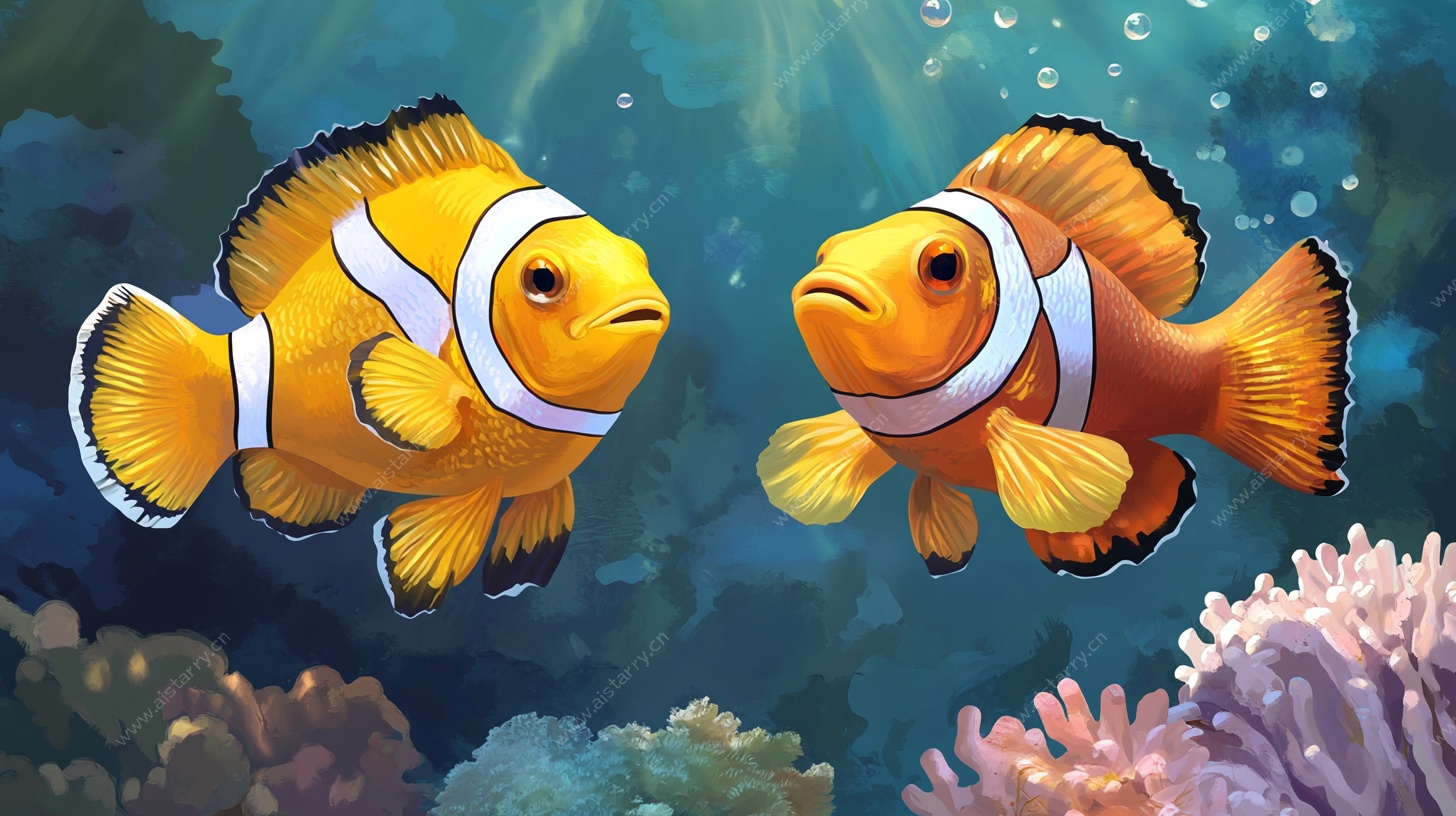 海底双生小丑鱼