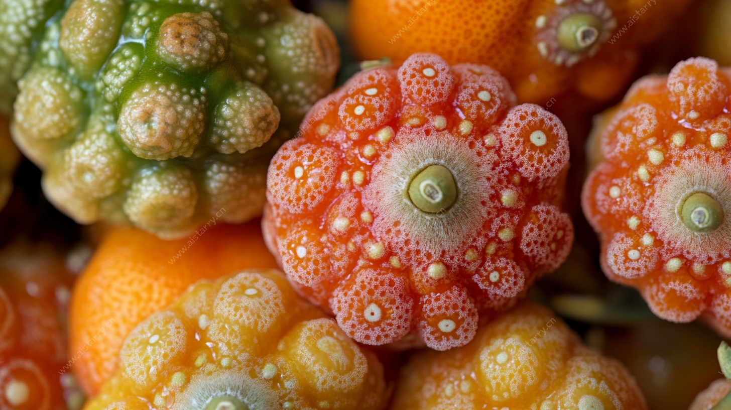 多彩肉质植物特写