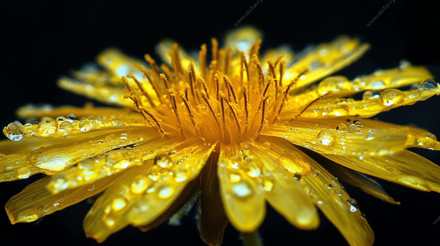 带露蒲公英特写