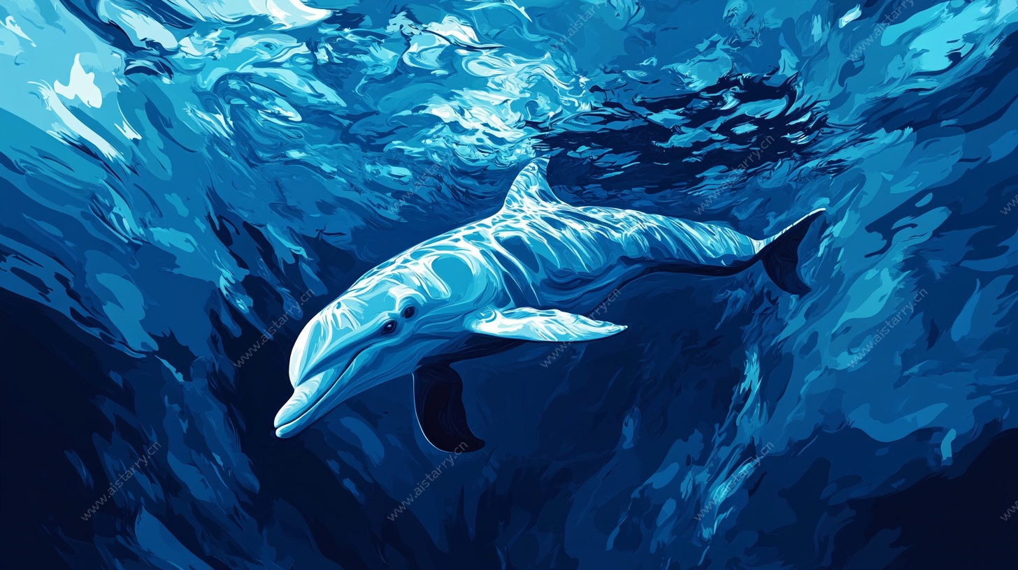 深海中的灵动海豚