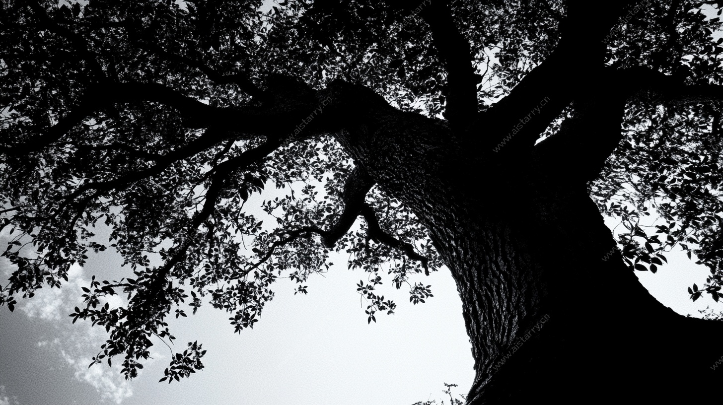 大树剪影 自然力量之美