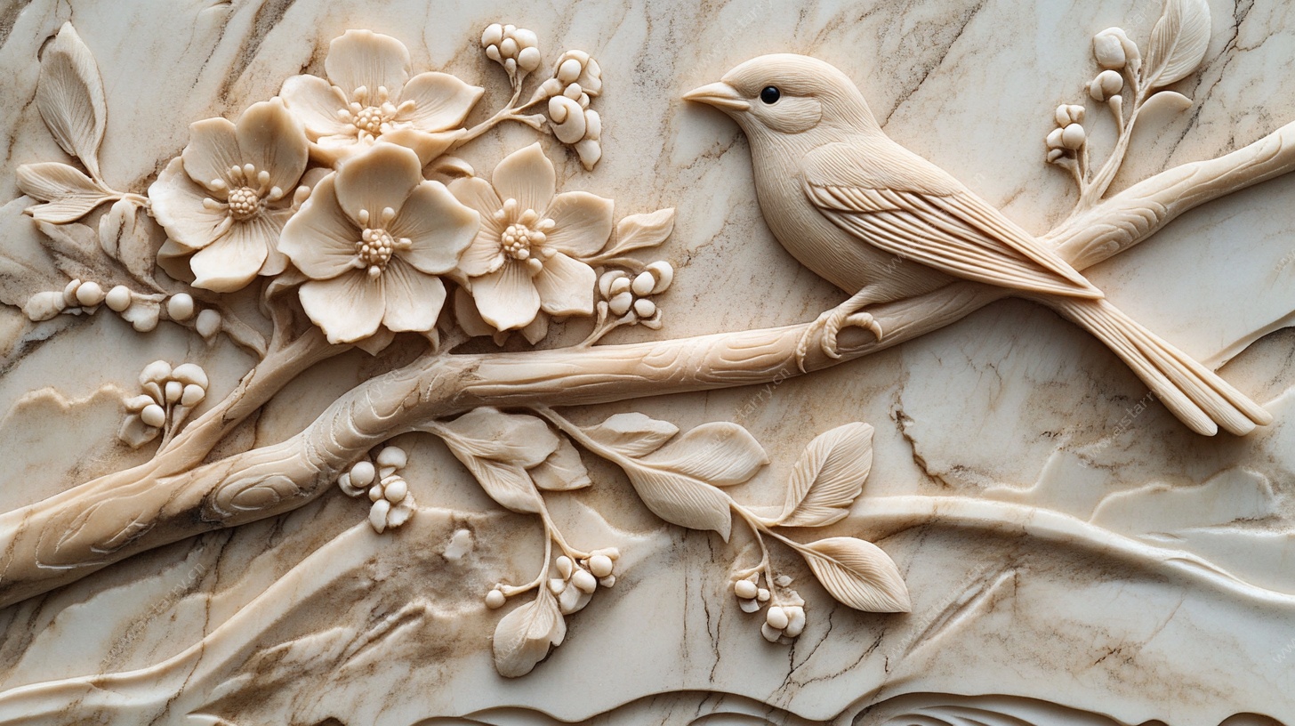 花鸟浮雕艺术