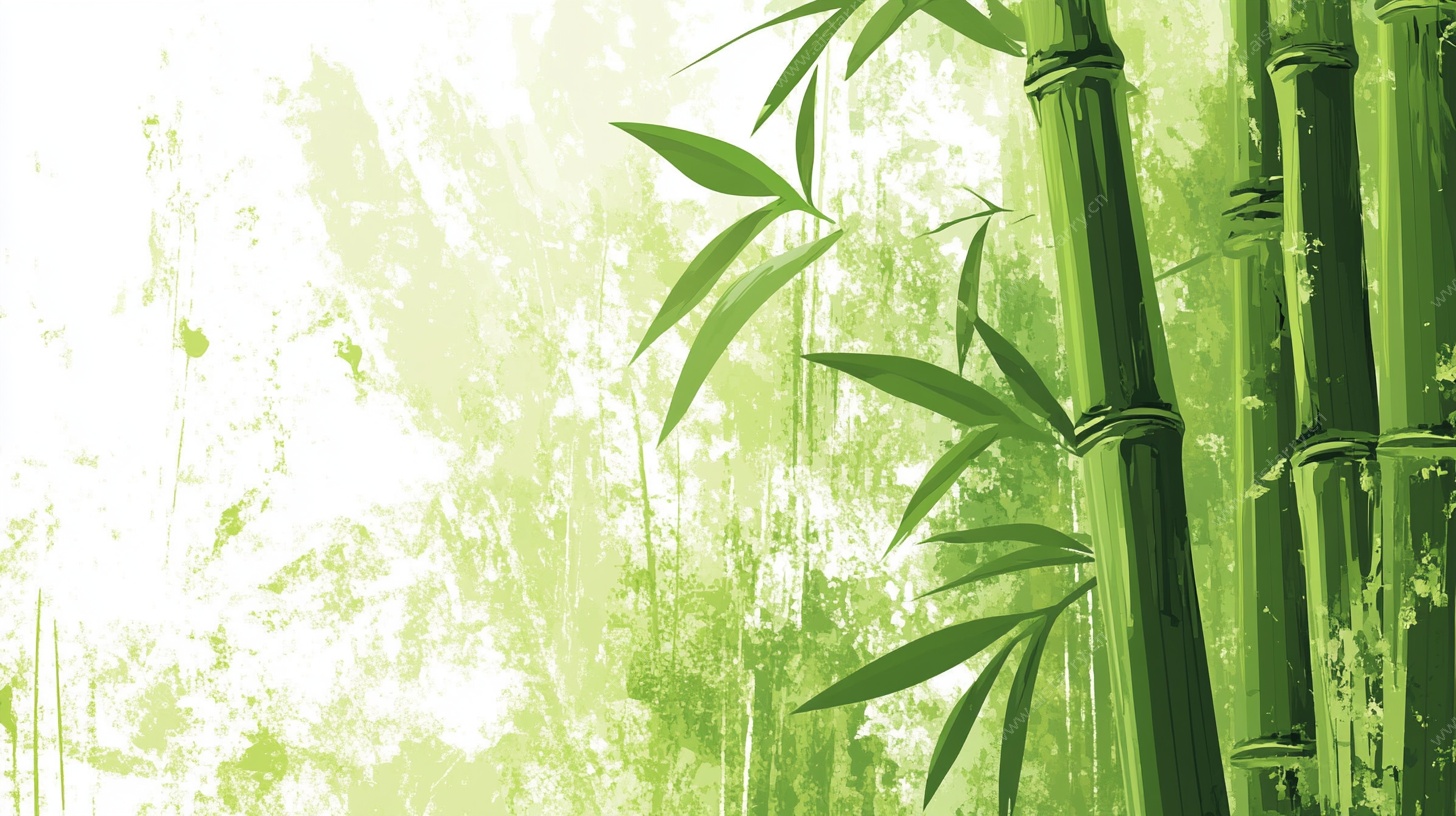 水墨竹林意境图