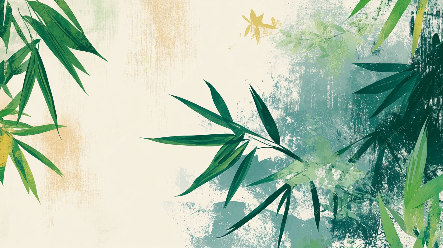 水墨翠竹背景图