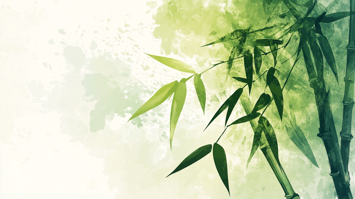 水墨翠竹意境图