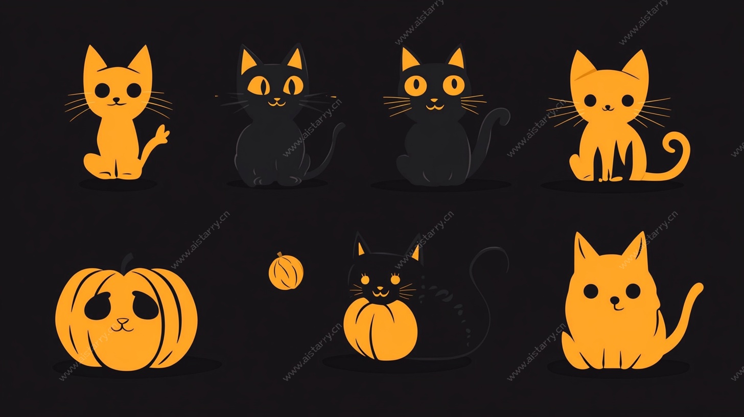 黑猫与橘猫的万圣派对