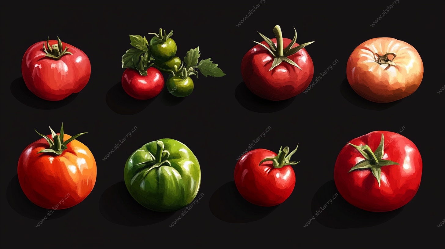 多样番茄插画展示