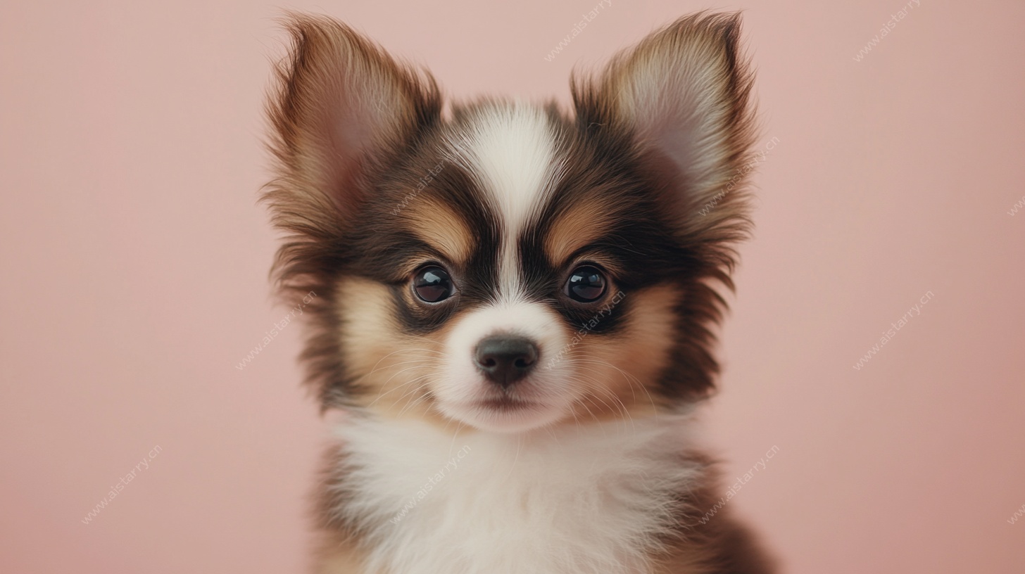 可爱吉娃娃幼犬特写