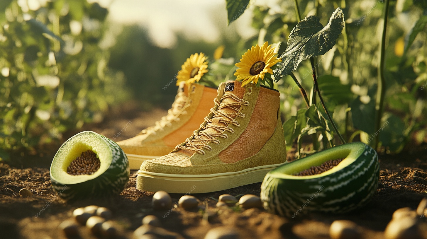 田园风植物装饰的潮流鞋履