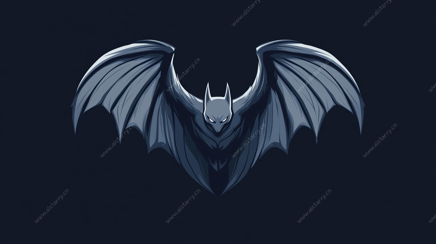 暗黑风展翅蝙蝠图标