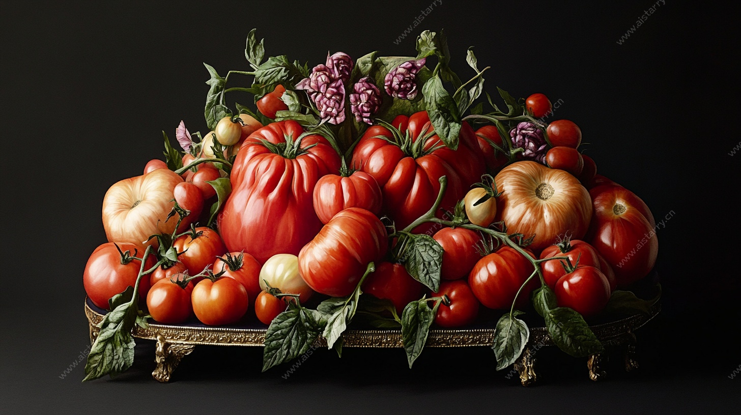 复古风番茄静物摆拍