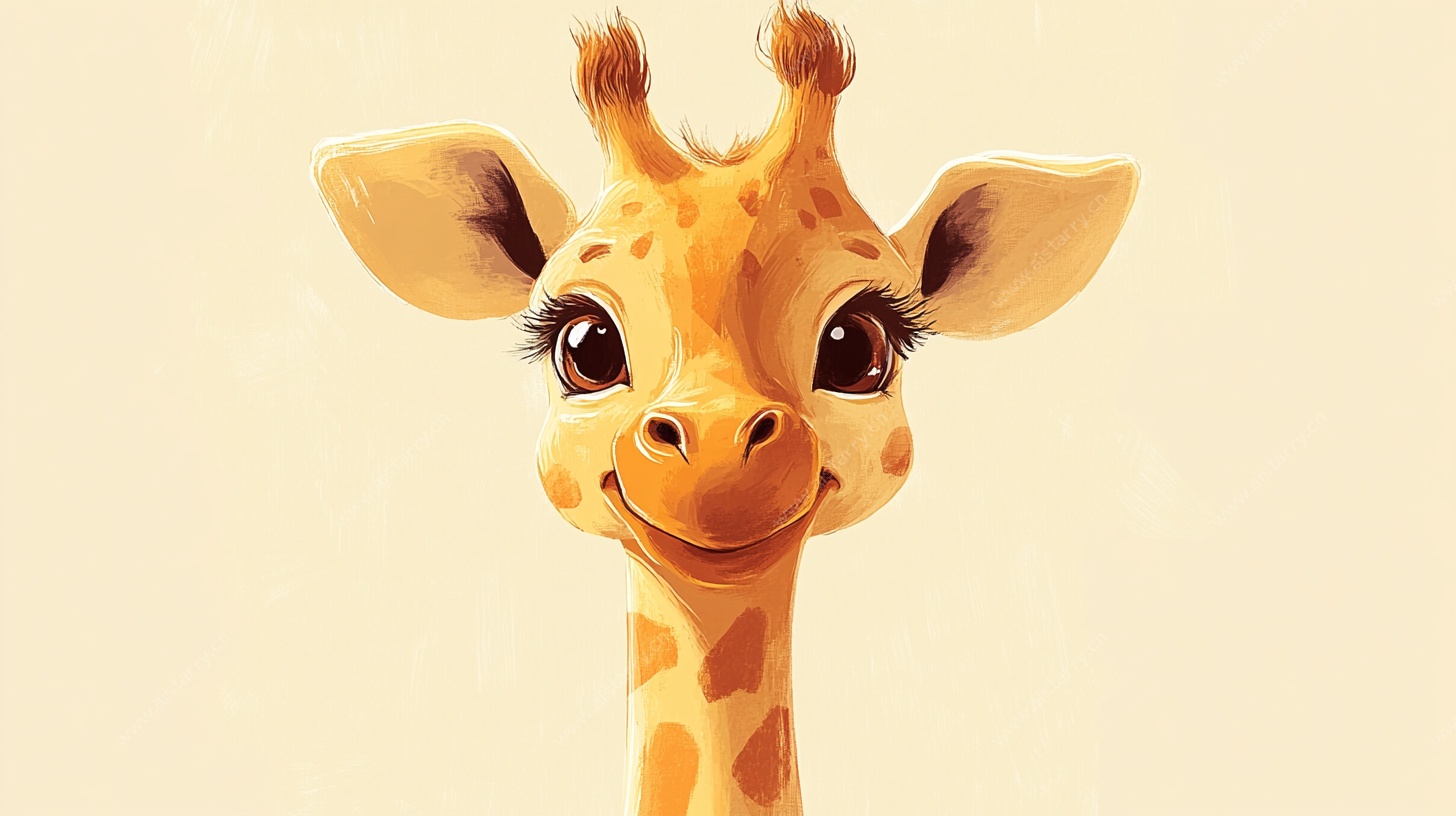 可爱长颈鹿萌趣头像