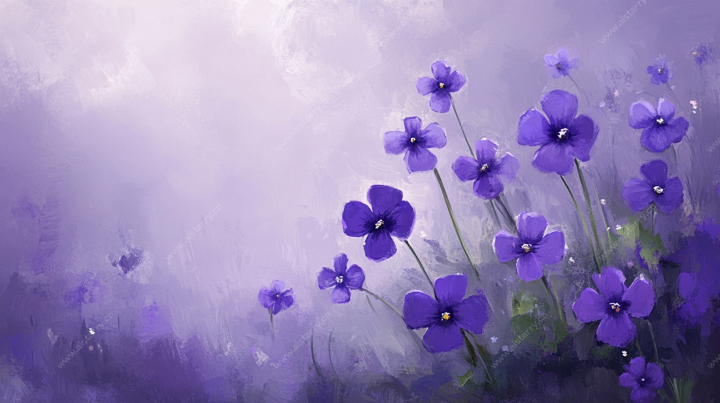 梦幻紫花浪漫景致