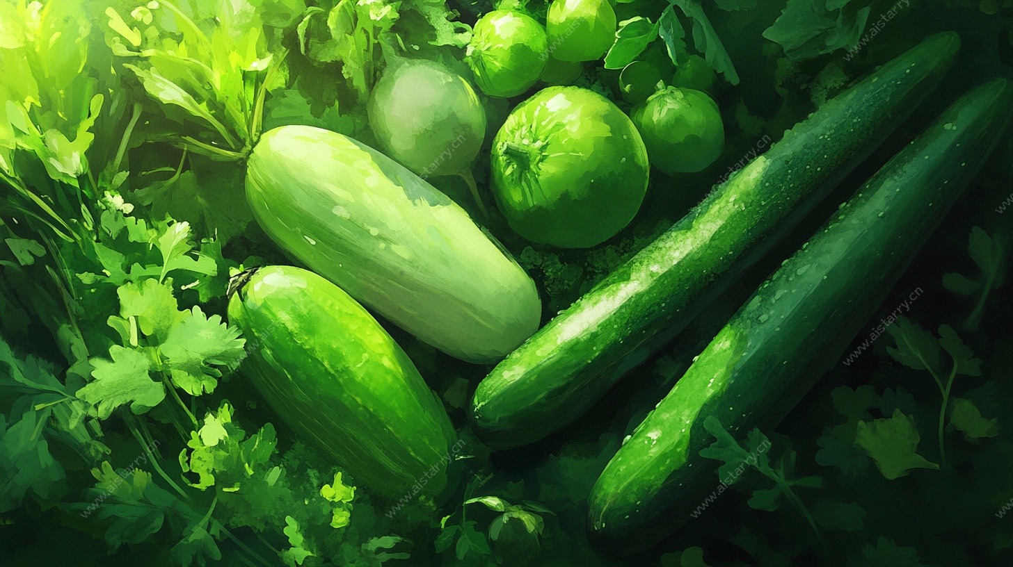 翠绿鲜蔬 自然之美