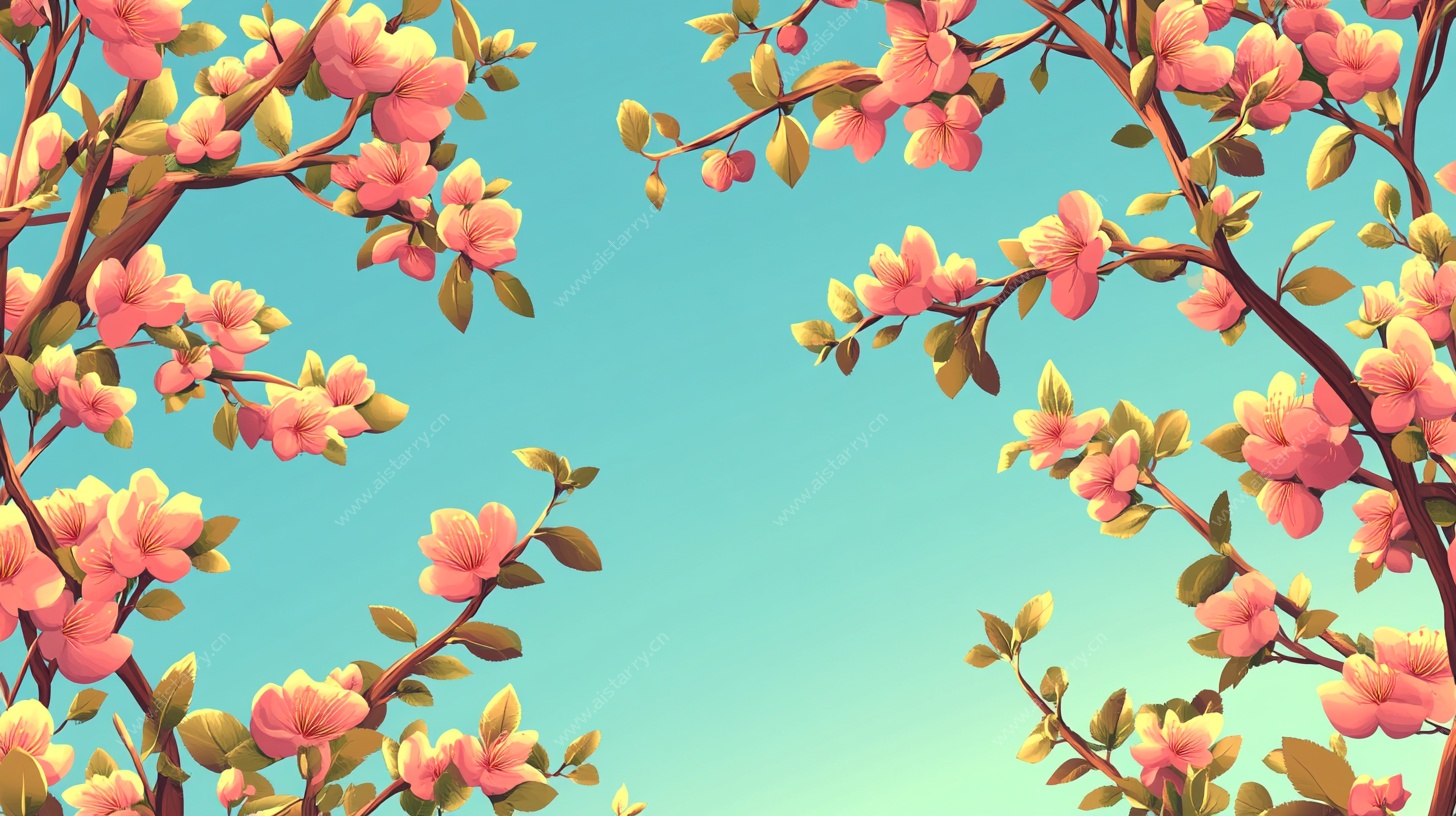 春日繁花烂漫图景