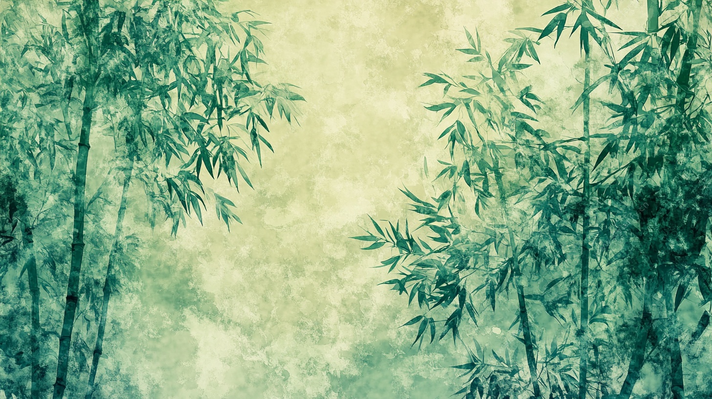 水墨竹林意境图