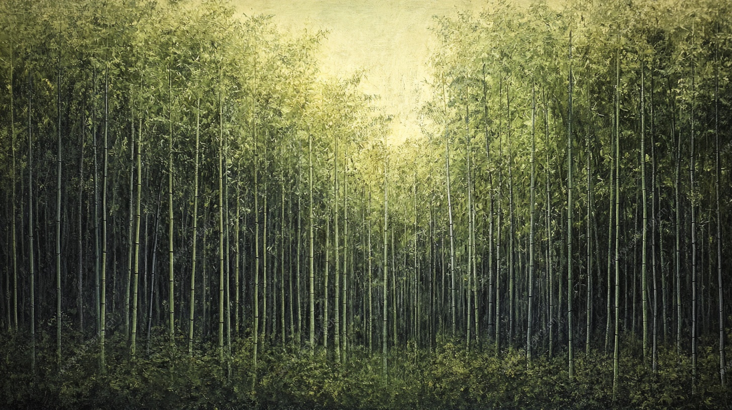 清幽竹林风景图