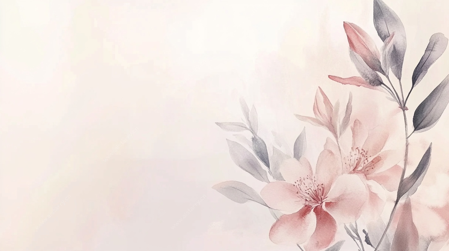 粉色花卉淡雅背景图