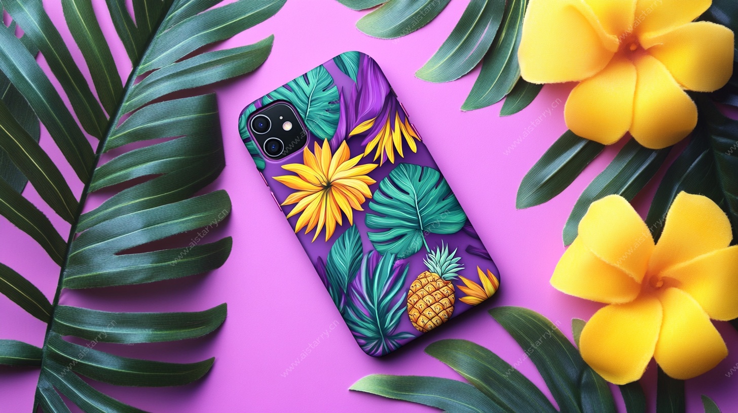 热带风情手机壳设计图