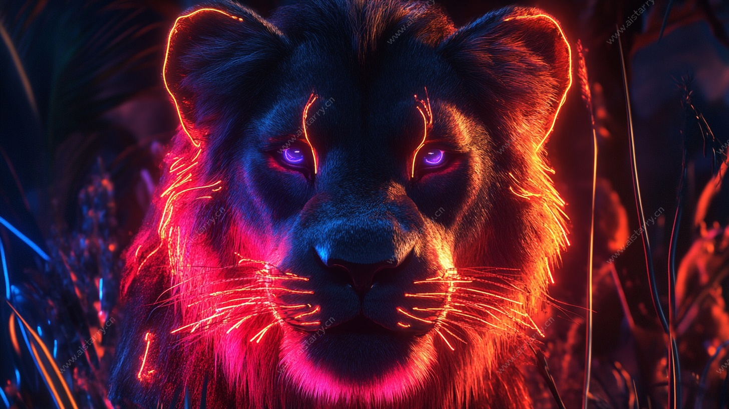 霓虹光影雄狮